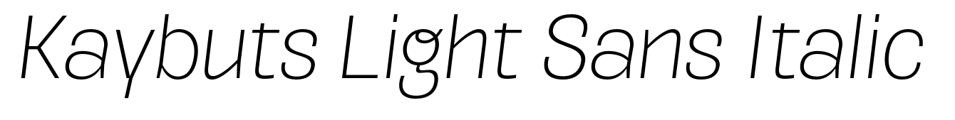 Kaybuts Light Sans Italic